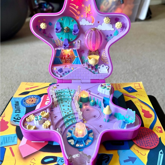 Vintage 1993 Bluebird Toys Polly Pocket Fairy Wonderland Pink Star Compact Only - Picture 5 of 10